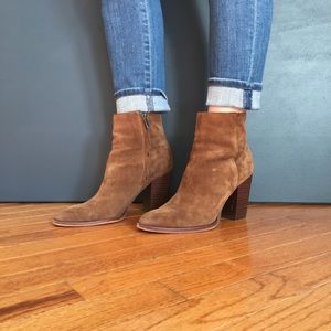 SAM EDELMAN / Blake Bootie - Brown Suede 8.5